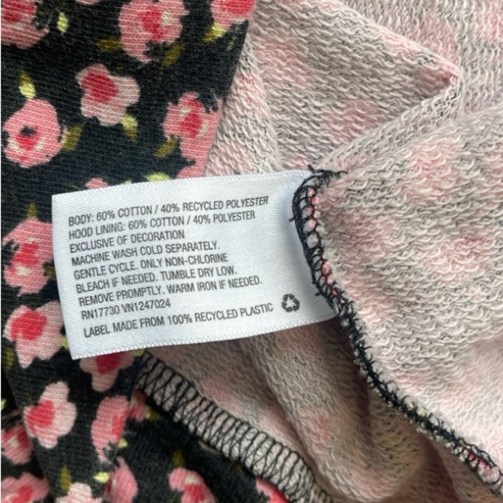 Sandy Liang x Target Floral Print Ruffle Hooded Sweatshirt - Size XS - Picture 9 of 12